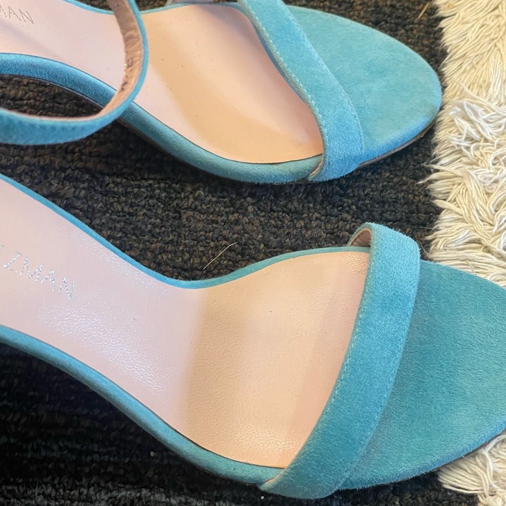Stuart Weitzman Block Heel Turquesa 8.5 - image 2